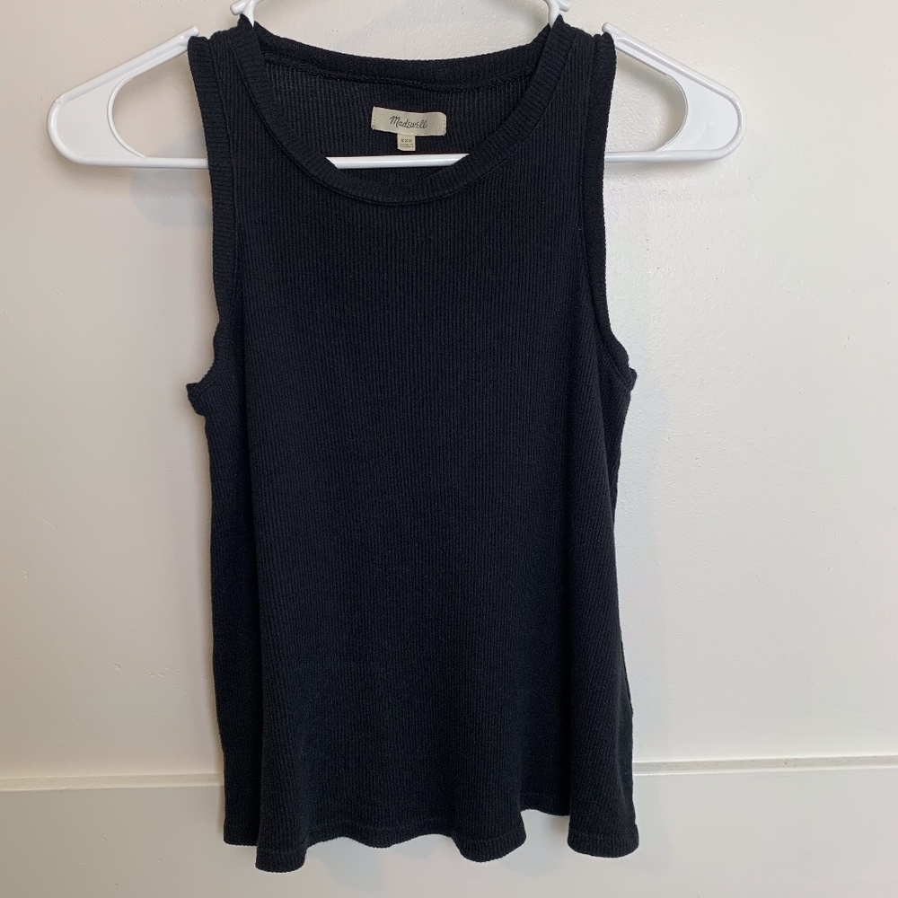 Madewell Black Ribbed Tank Top